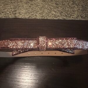 Kate Spade Glitter Bow Belt – Pink Sparkle